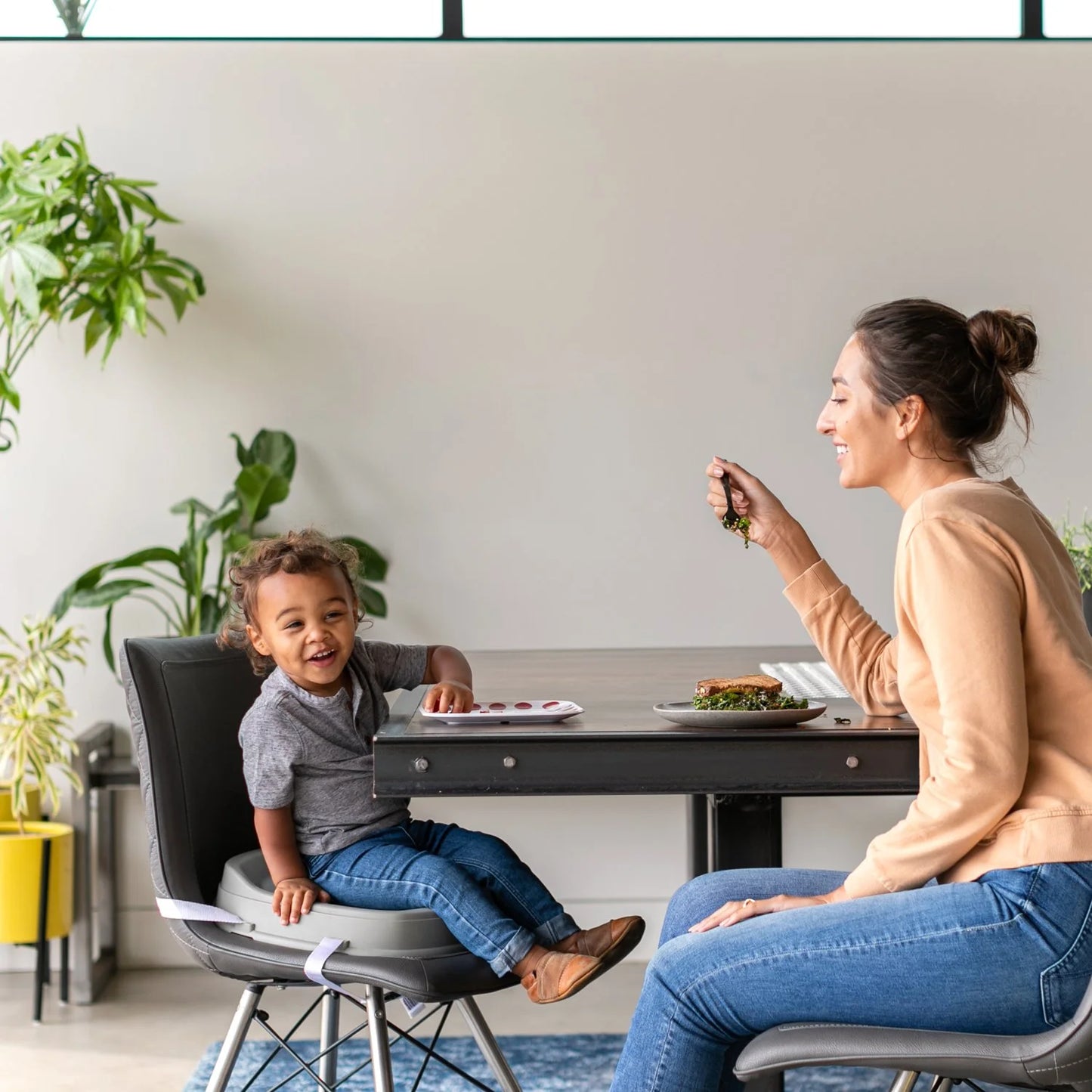 Grow-With-Me 4-In-1 Baby to Toddler High Chair Booster Seat, Unisex, Orange Fox