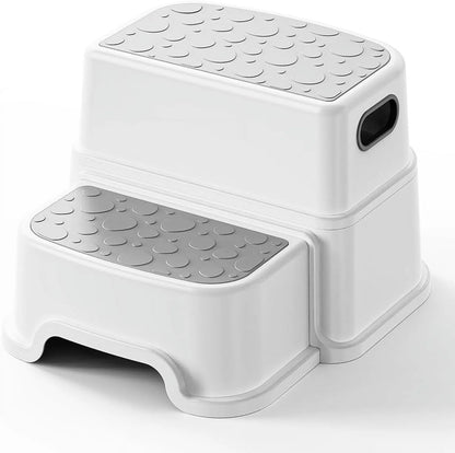 2 Step Stool for Kids -Toddler Step Stool for Bathroom Sink-Dual Height 9.5" Non-Slip for Potty Training, Kitchen, Bedroom & Classroom