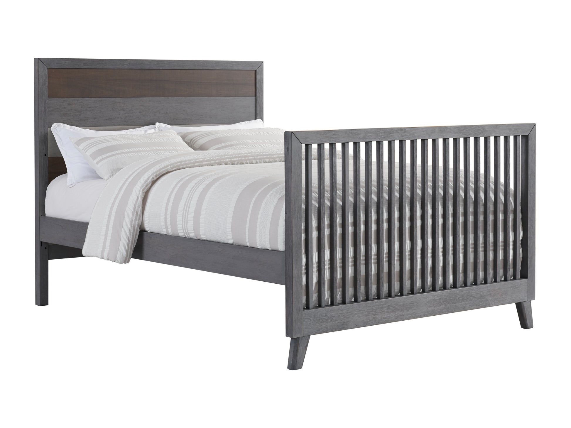 Cascade 4-In-1 Convertible Crib, Multi-Tone Gray, Greenguard Gold Certified