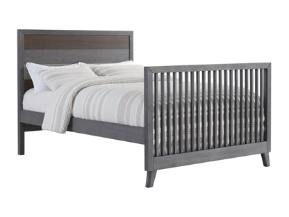 Cascade 4-In-1 Convertible Crib, Multi-Tone Gray, Greenguard Gold Certified
