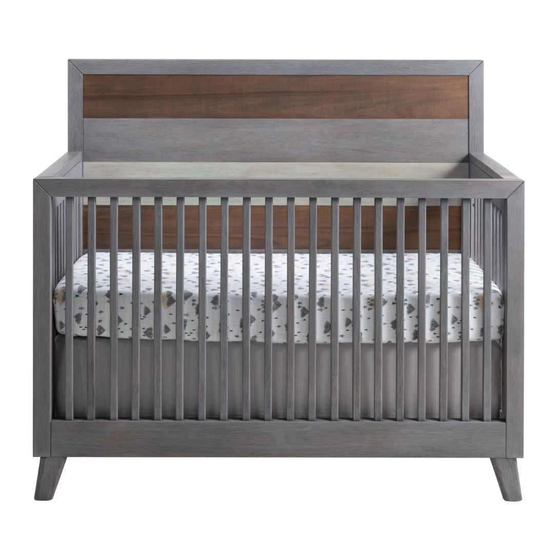 Cascade 4-In-1 Convertible Crib, Multi-Tone Gray, Greenguard Gold Certified