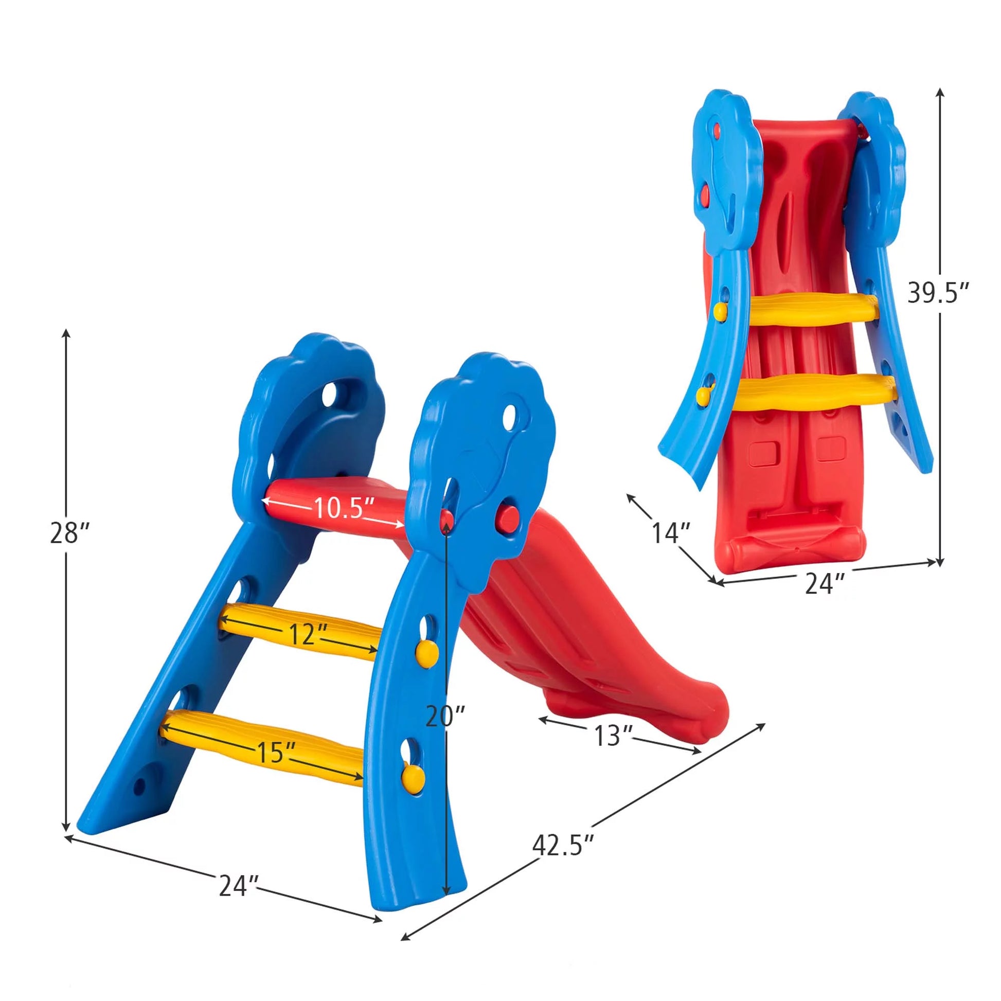 Children Kids Junior Folding Climber Play Slide Indoor Outdoor Toy Easy Store