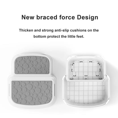 2 Step Stool for Kids -Toddler Step Stool for Bathroom Sink-Dual Height 9.5" Non-Slip for Potty Training, Kitchen, Bedroom & Classroom