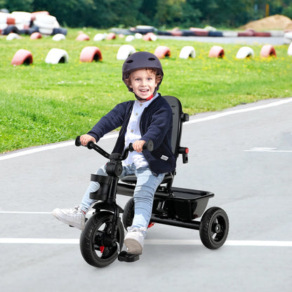 4-In-1 Baby Tricycle Toddler Trike W/ Convertible Seat Blue