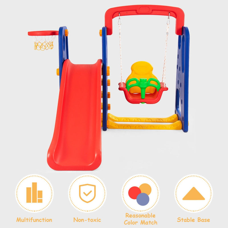 3-In-1 Junior Children Climber Slide Playset