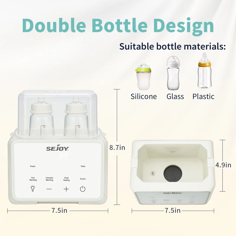 Bottle Warmer, Fast Baby Food Heater for Milk Formula, Steam Sterilizer with a Defrost Basket