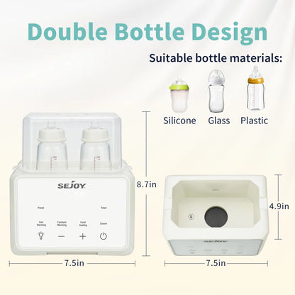 Bottle Warmer, Fast Baby Food Heater for Milk Formula, Steam Sterilizer with a Defrost Basket