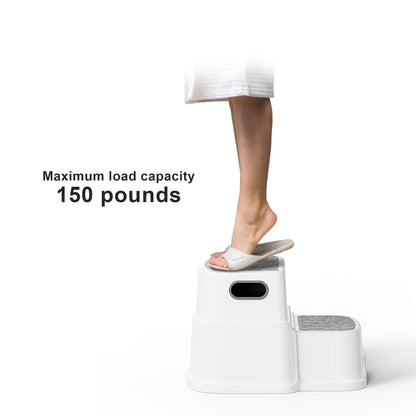 2 Step Stool for Kids -Toddler Step Stool for Bathroom Sink-Dual Height 9.5" Non-Slip for Potty Training, Kitchen, Bedroom & Classroom