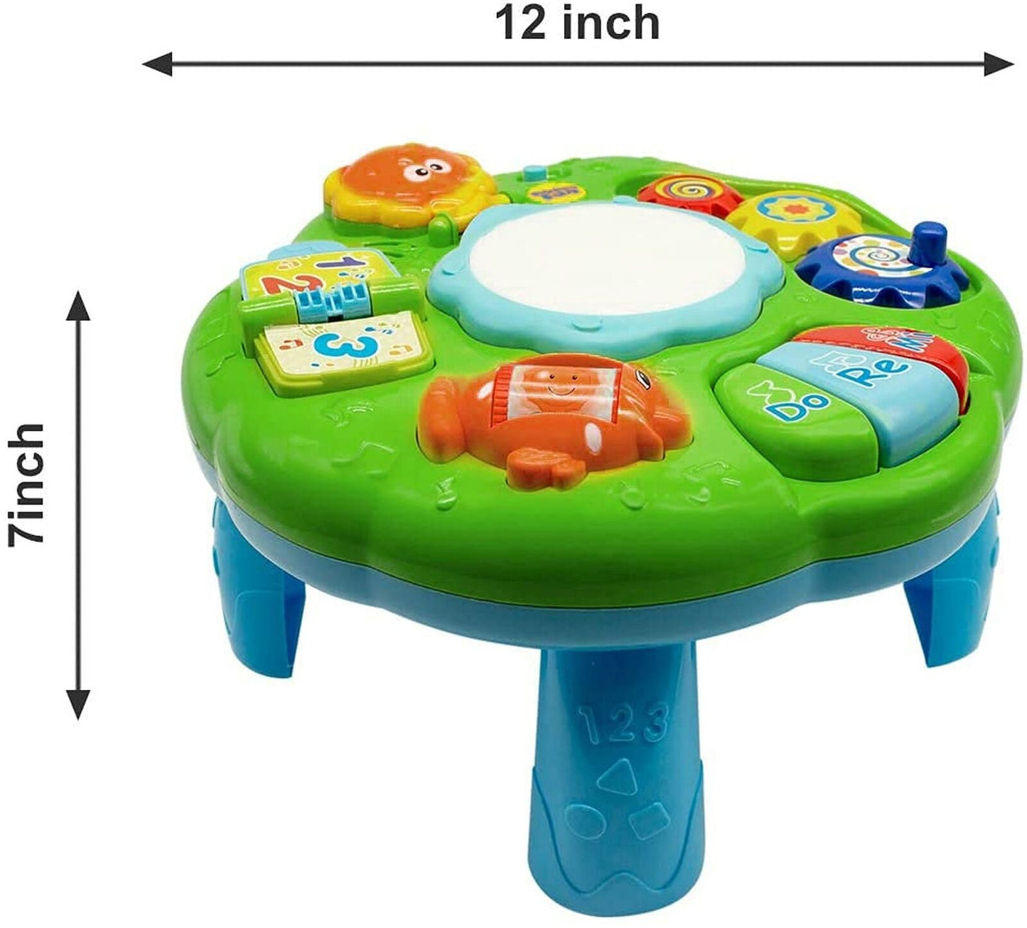 Baby Toys Musical Learning Table 12X12X7Inch Music Activity Center Table Toys...