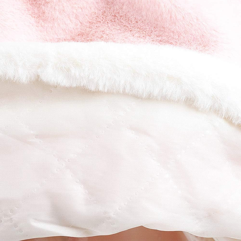 Baby Girls Winter Fur Cape Coat Thick Jacket Cute Pom Pom Warm Outerwears