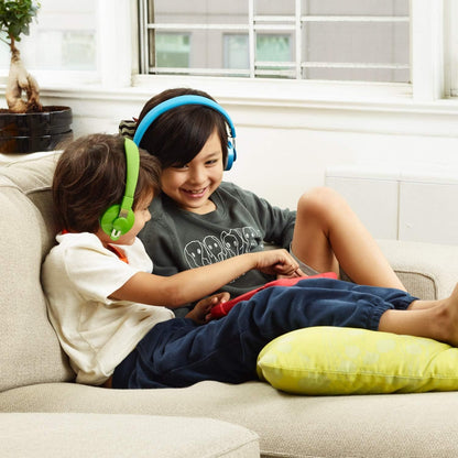 Untangled Pro On-Ear Wireless Kids Headphones for School, Microphone, Volume Limited, Shareport Technology, Softtouch Padding, Blue