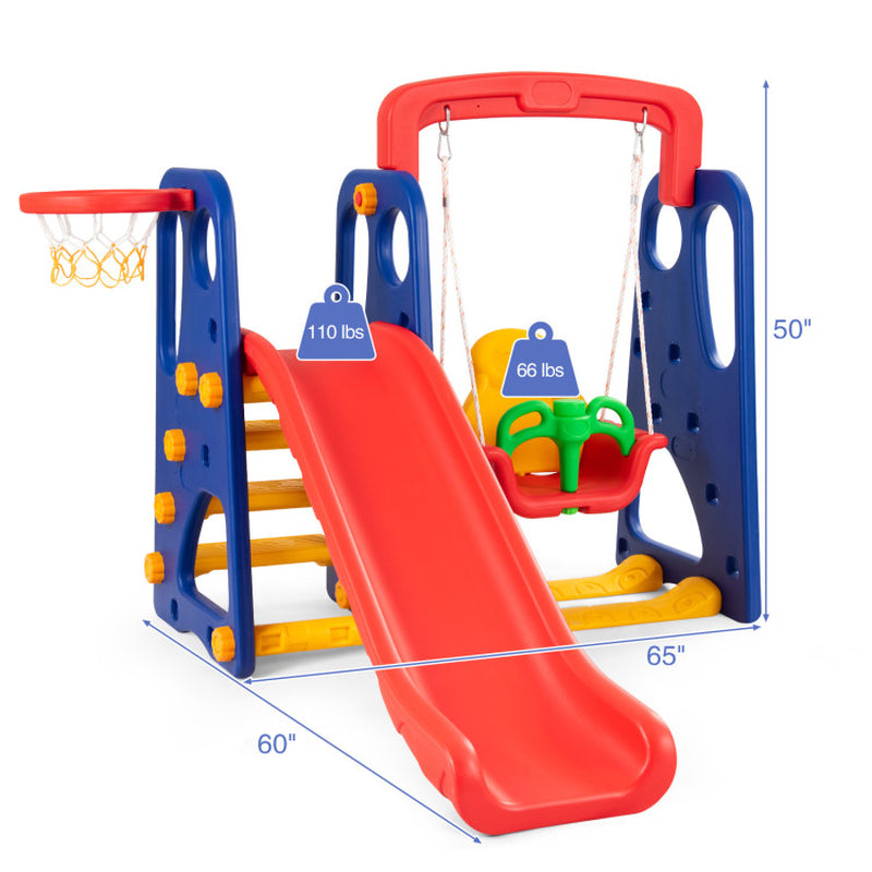 3-In-1 Junior Children Climber Slide Playset