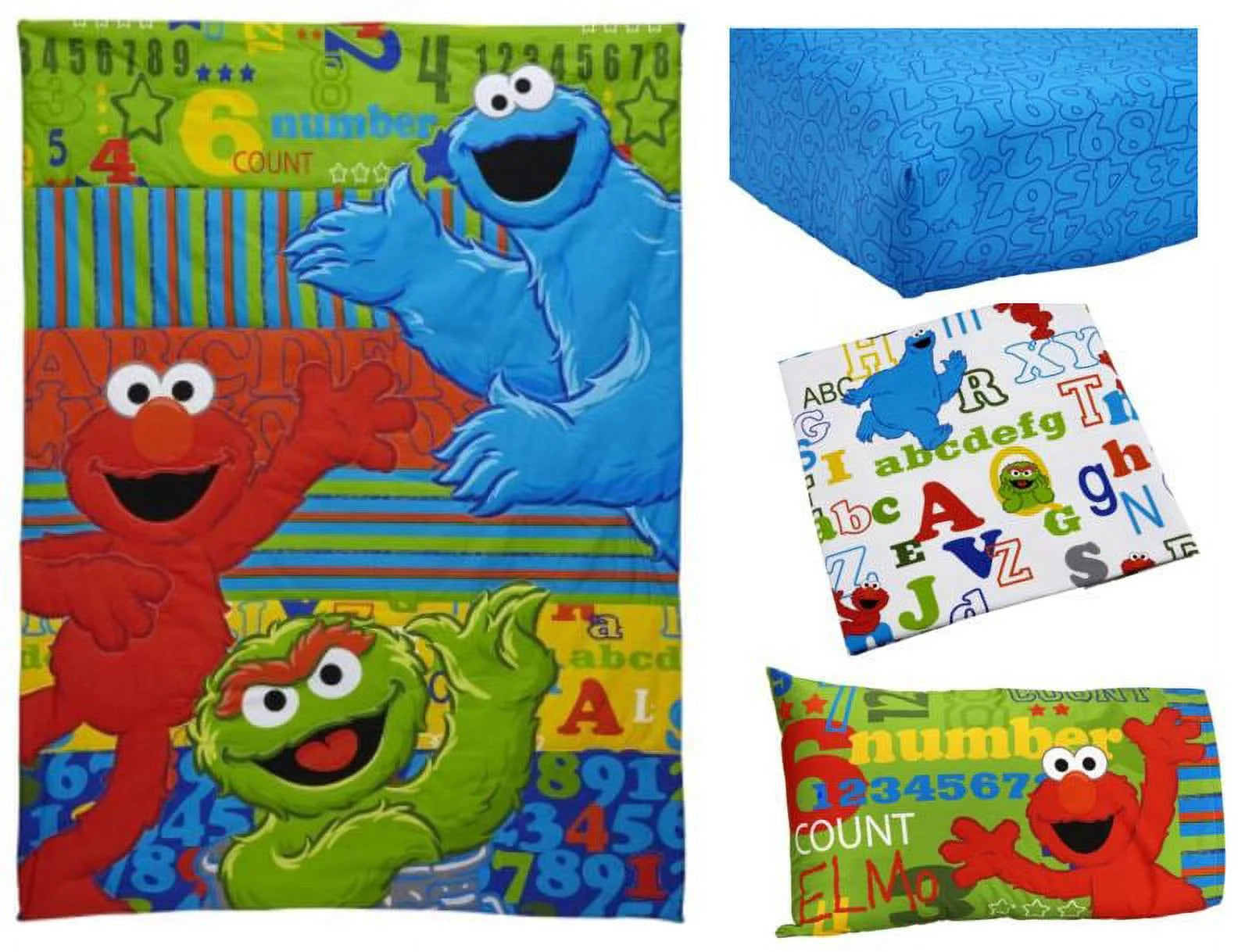 ABC 123 Toddler 4 Piece Bedding Set