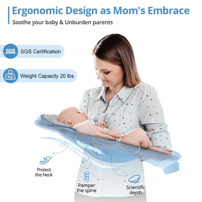 Electric Baby Swing, Infant Swing Rocker with Remote Control,5 Sway Speeds,Bluetooth Music,Blue