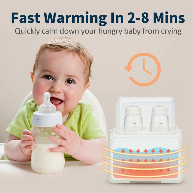 Bottle Warmer, Fast Baby Food Heater for Milk Formula, Steam Sterilizer with a Defrost Basket