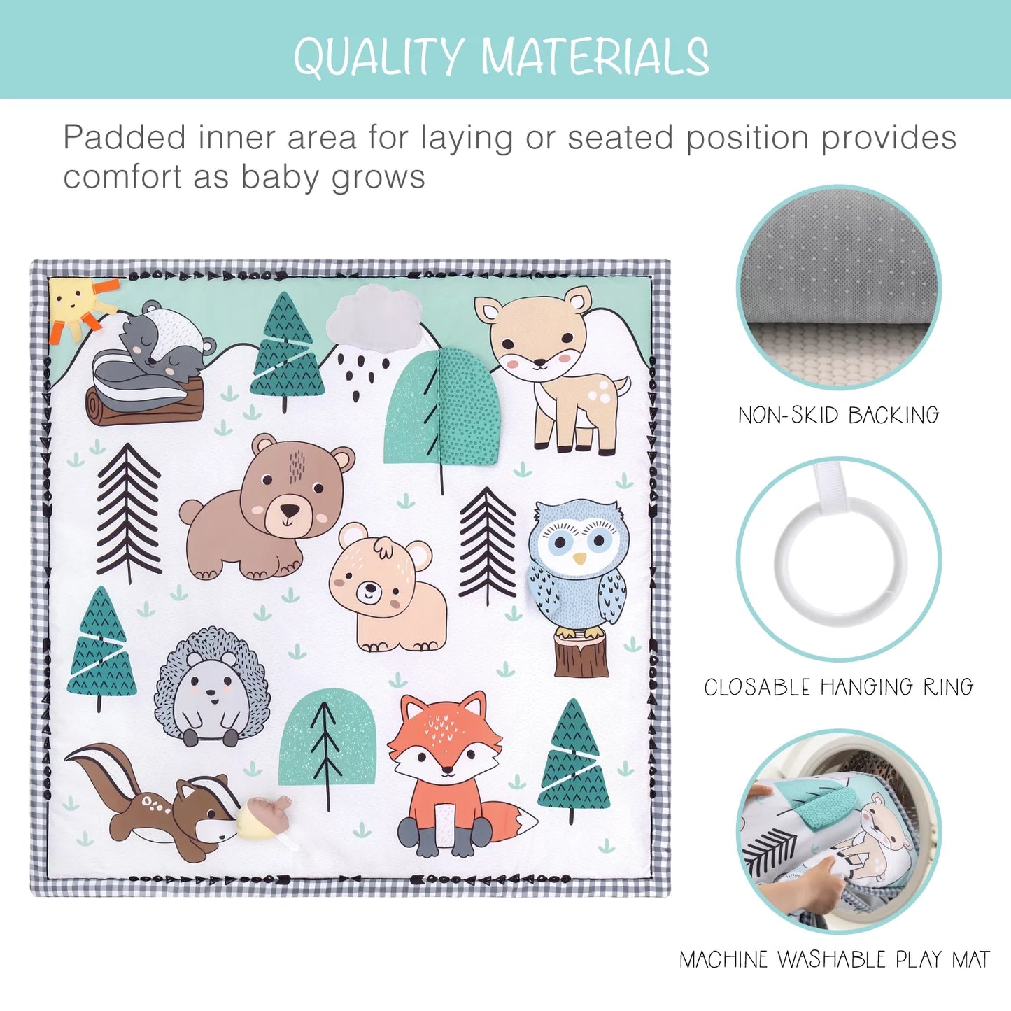 Woodland 7-In-1 Activity Play Gym and Play Mat for Baby